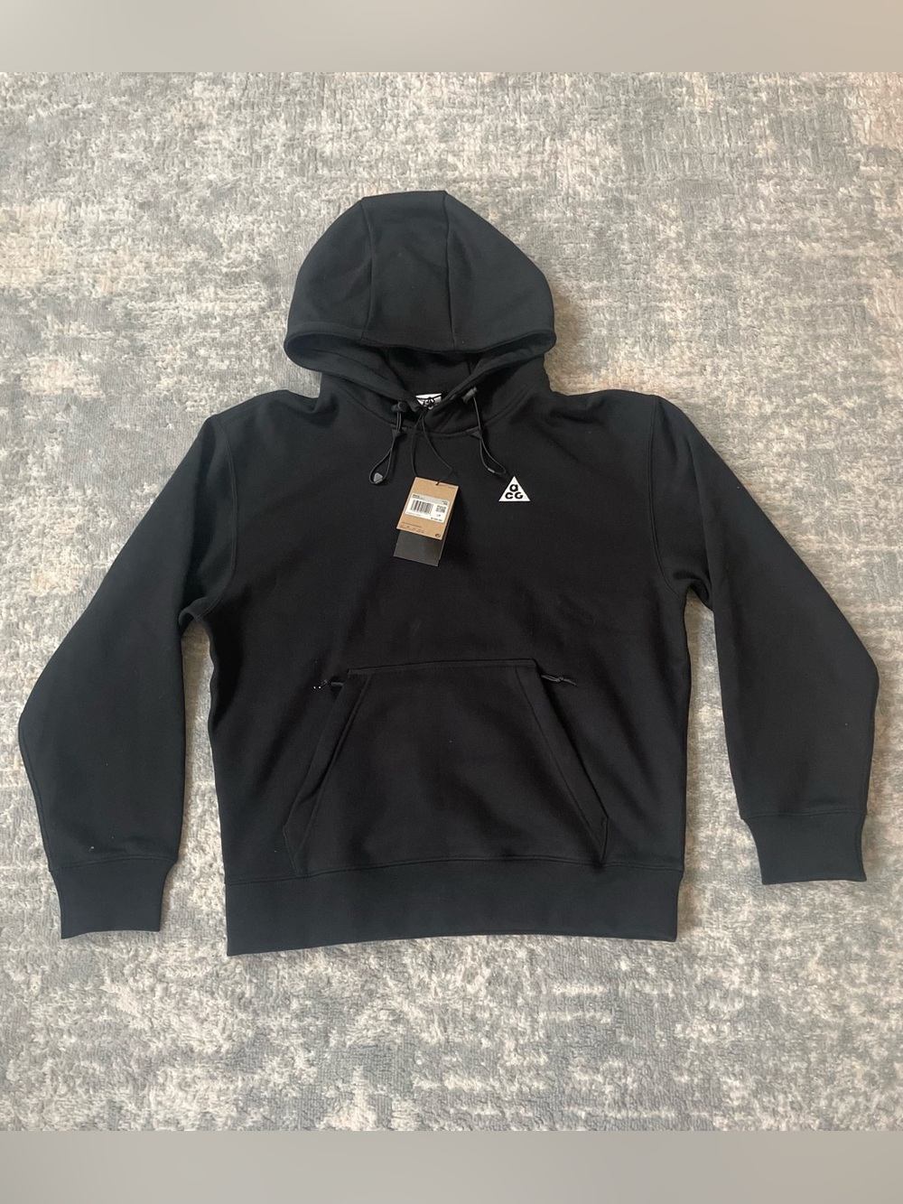 Nike ACG Black Pullover Hoodie with Chest Triangle Logo